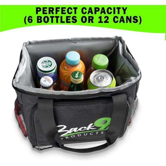 Golf Cart Cooler Bag with Magnetic Lid - Collapsible - Backpack Leak-Proof - Picture 6 of 6